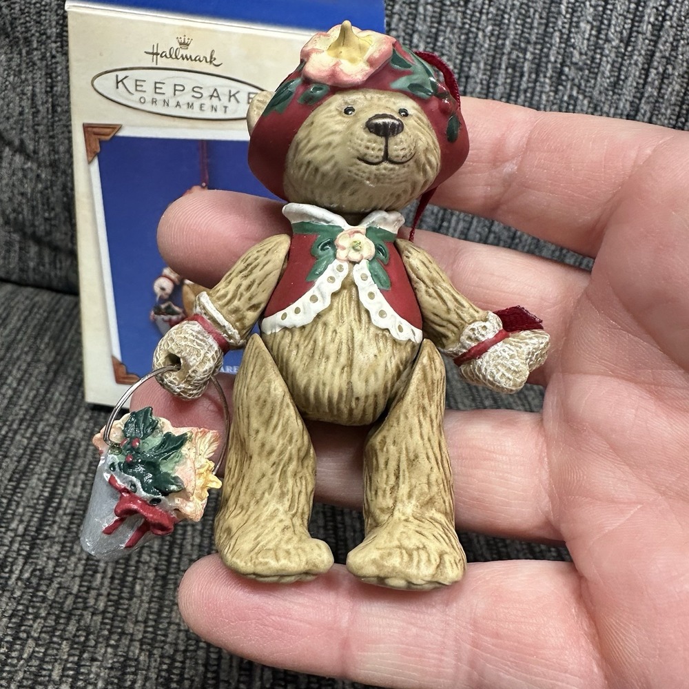 5 LOT Hallmark & Russ Bears Keepsake Christmas Ornament Gift Bearers Series - Picture 6 of 15